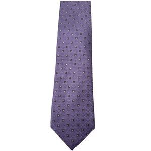 JoS A Bank Necktie Signature Collection Lavender Geometric Print 100% Silk